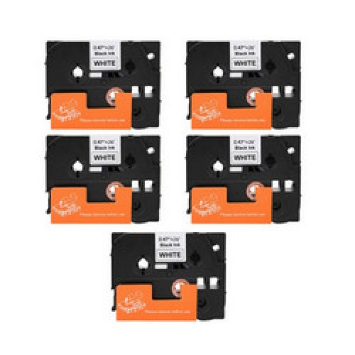BROTHER TZ231 LAMINATED LABEL TAPE VALUE PACK (5 TAPES)