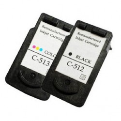 Remanufactured Canon Pg-512 Cl-513 Value Pack Printer Ink Cartridge
