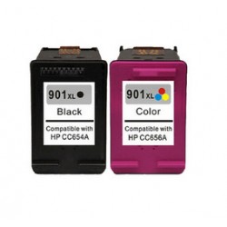 Remanufactured Hp 901 Value Pack Printer Ink Cartridge